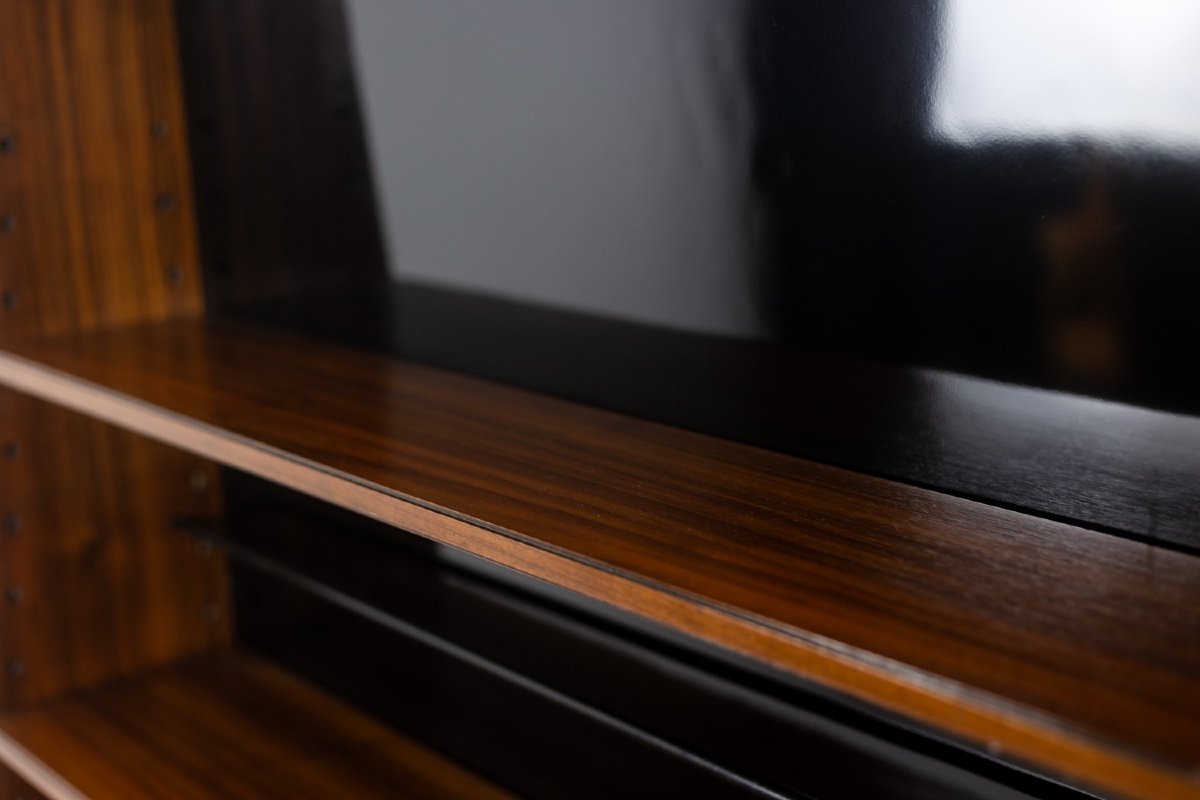 “double-sided” Rosewood Bookcase On Casters. Circa 1960. Ls58761008h-photo-5