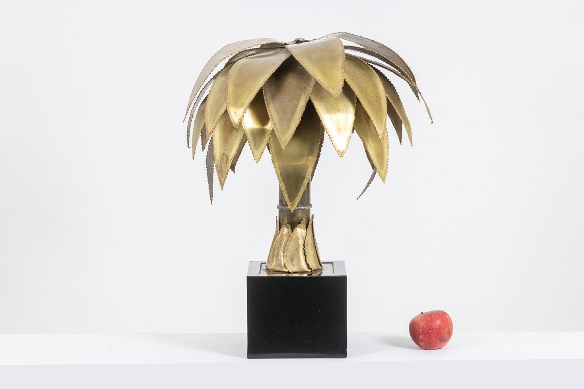 Maison Jansen. Palm Tree Lamp In Gilded Brass. 1970s. Ls4506587y-photo-2