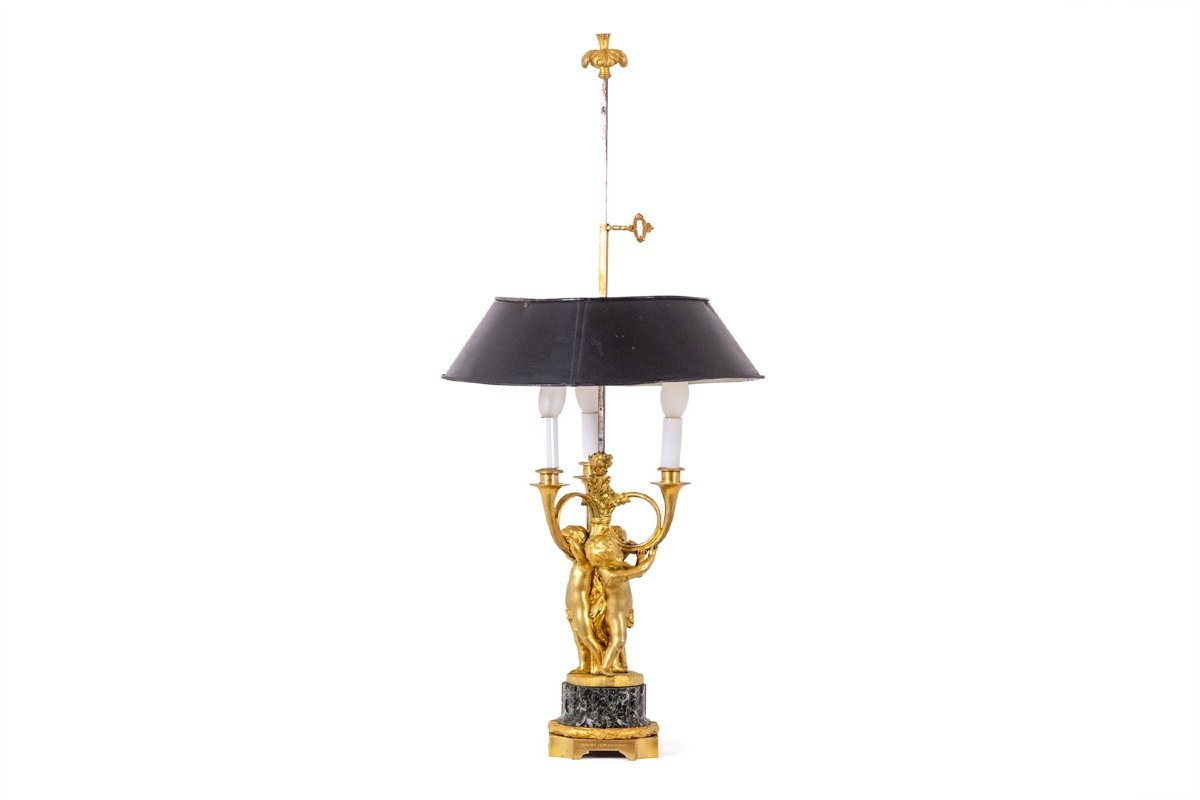 Lampe Bouillotte En Bronze Doré Et Marbre. Circa 1900. Ls4945607i