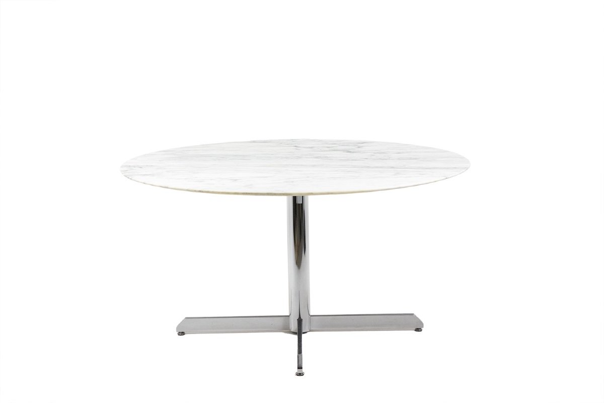 Florence Knoll For Knoll. Table In Marble And Chromed Metal. Circa 1960. Ls55671908u