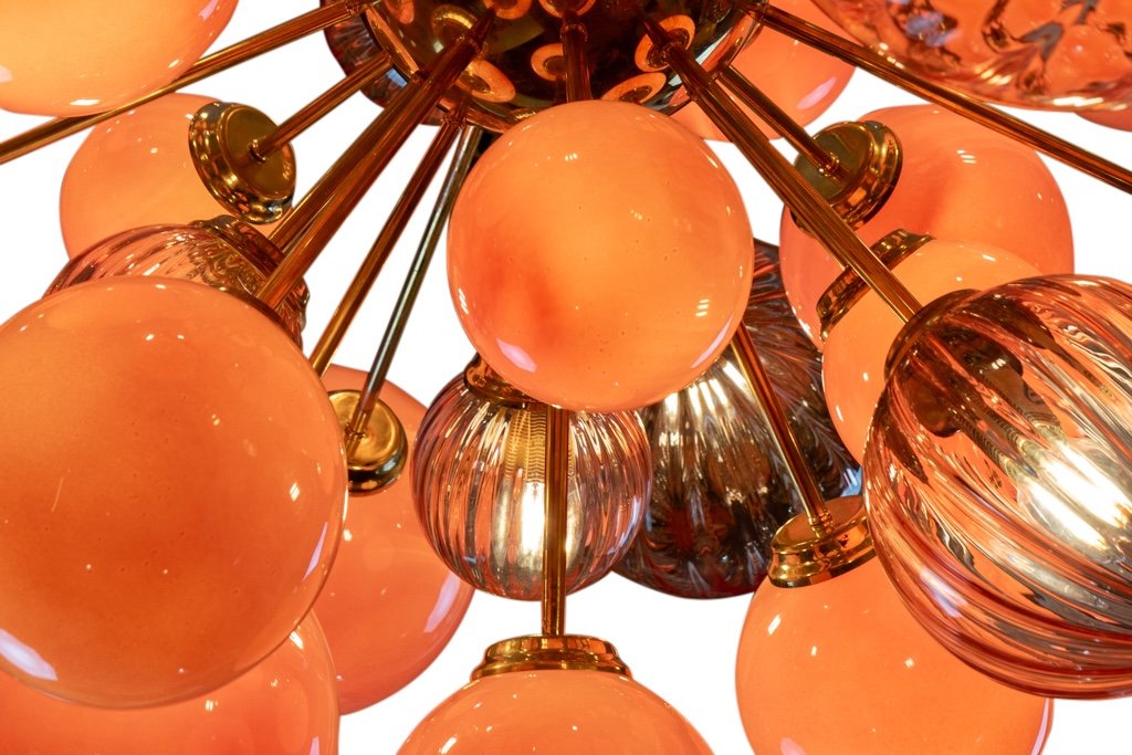 Large Sputnik Style Chandelier In Murano Glass. Contemporary Work. Ls57993856t-photo-3