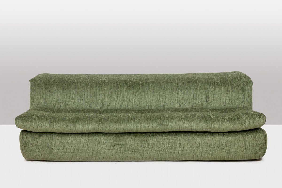 Airborne. Green Velvet Sofa Bed. 1970s. Ls47541756p-photo-2