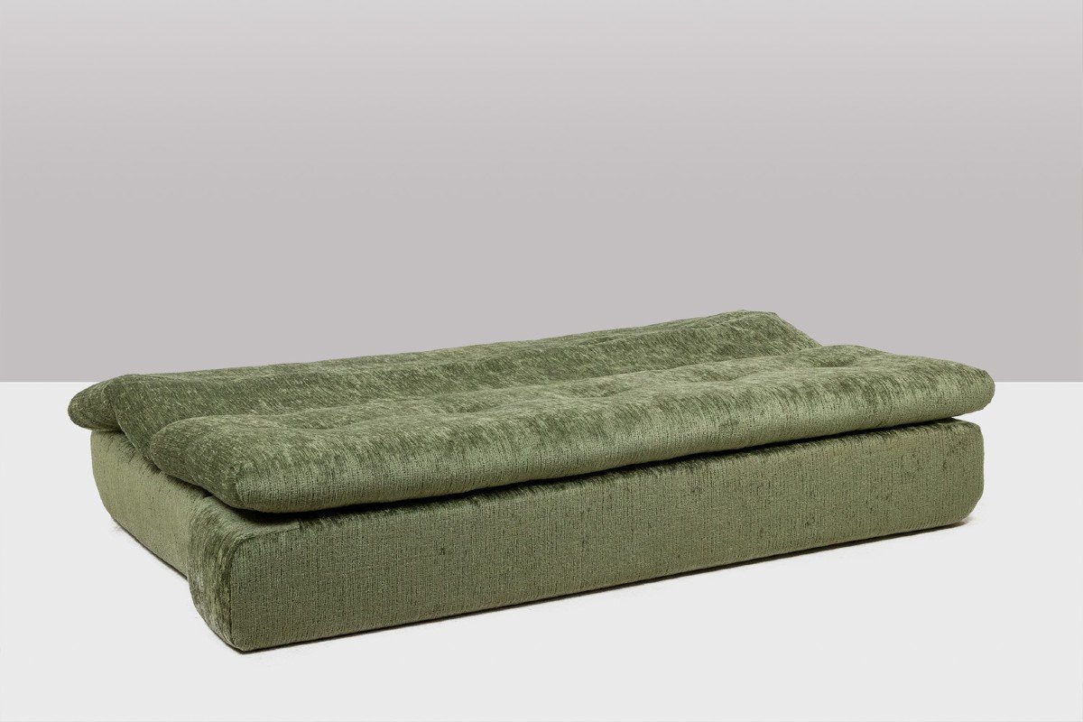 Airborne. Green Velvet Sofa Bed. 1970s. Ls47541756p-photo-1