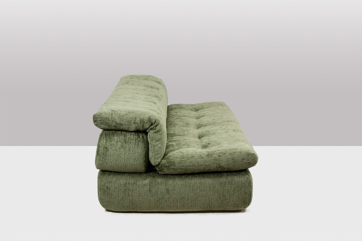 Airborne. Green Velvet Sofa Bed. 1970s. Ls47541756p-photo-2