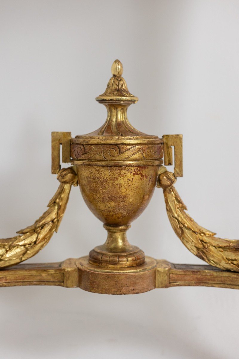 Console En Bois Doré Et Sculpté, Plateau De Marbre. Circa 1880. Ls5551b559p-photo-2