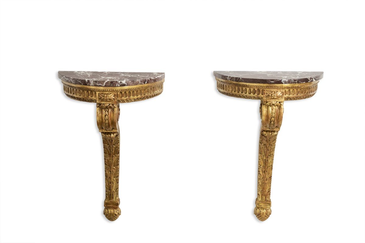 Pair Of Louis XVI Style Consoles From The Napoleon III Period. Circa 1880. Ls5671908c