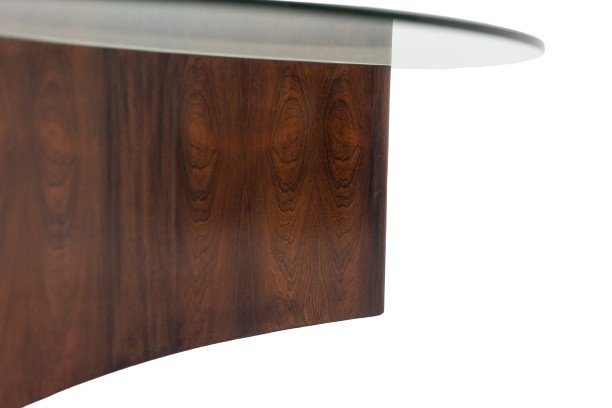 Rosewood Coffee Table, Concave Shape. 1970s. Ls59121106a-photo-2