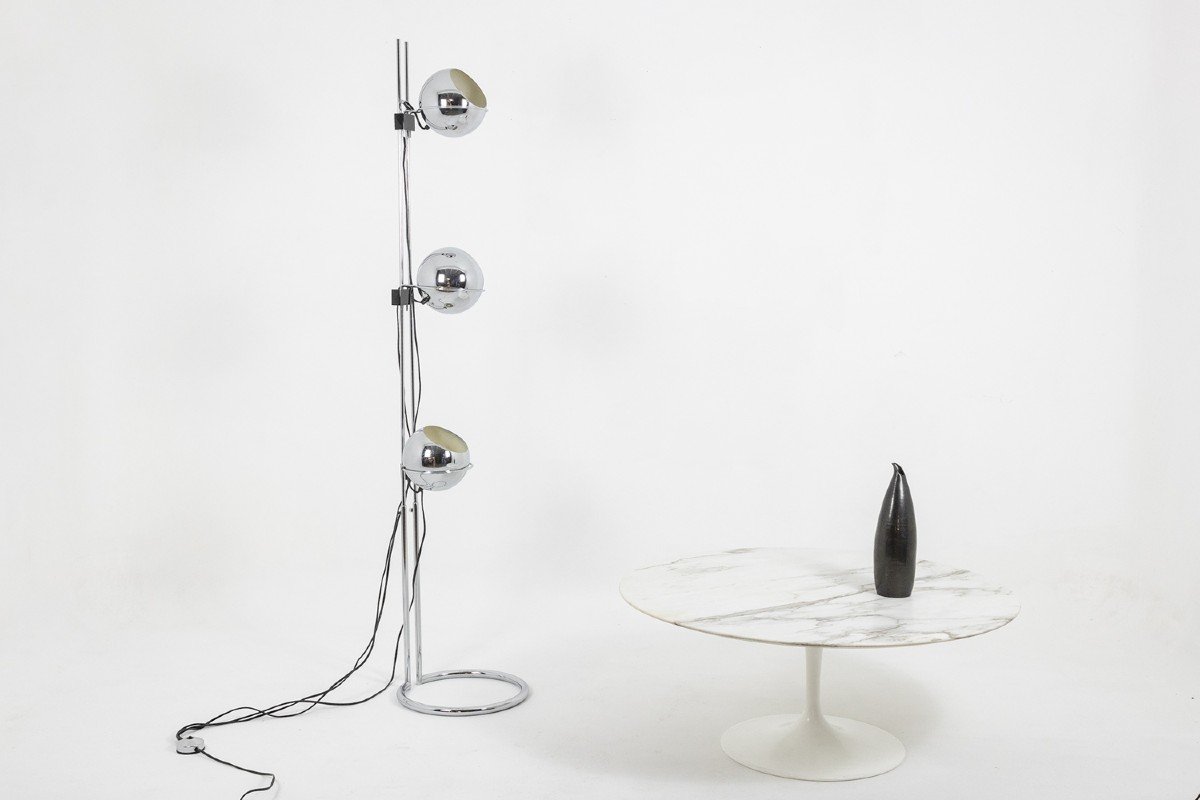 Chromed Metal Floor Lamp. 1970s. Ls6035456g-photo-1