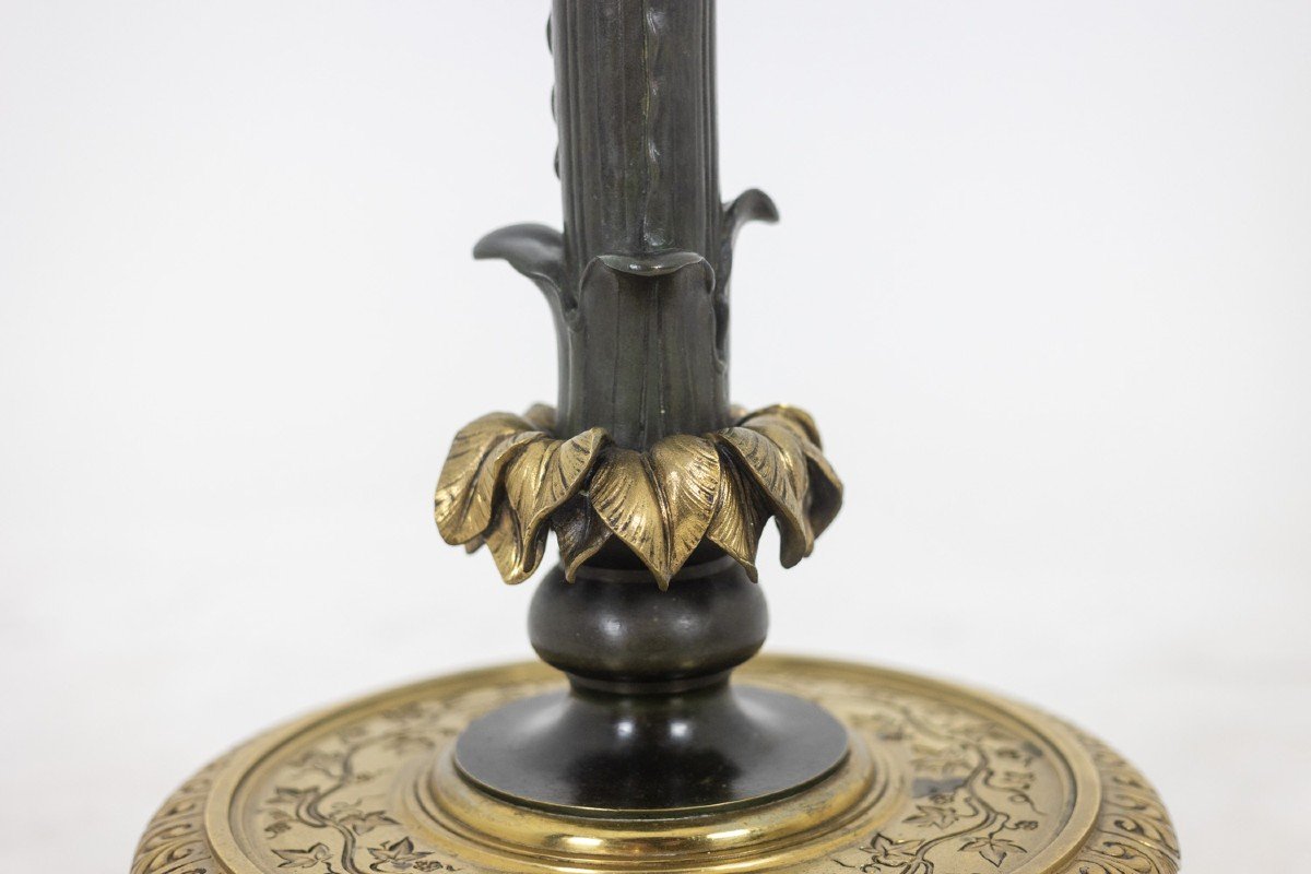 Restoration Style Floor Lamp In Bronze With Two Patinas. Circa 1900. Ls6115817y-photo-6