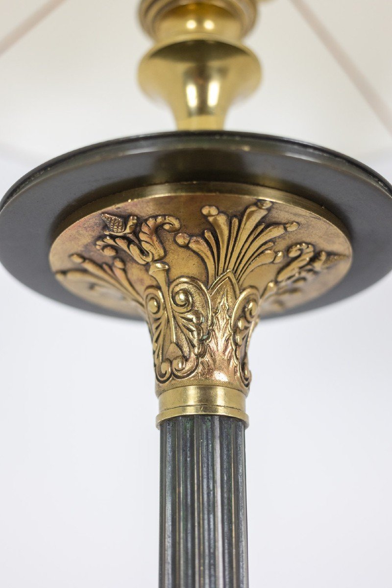 Restoration Style Floor Lamp In Bronze With Two Patinas. Circa 1900. Ls6115817y-photo-7