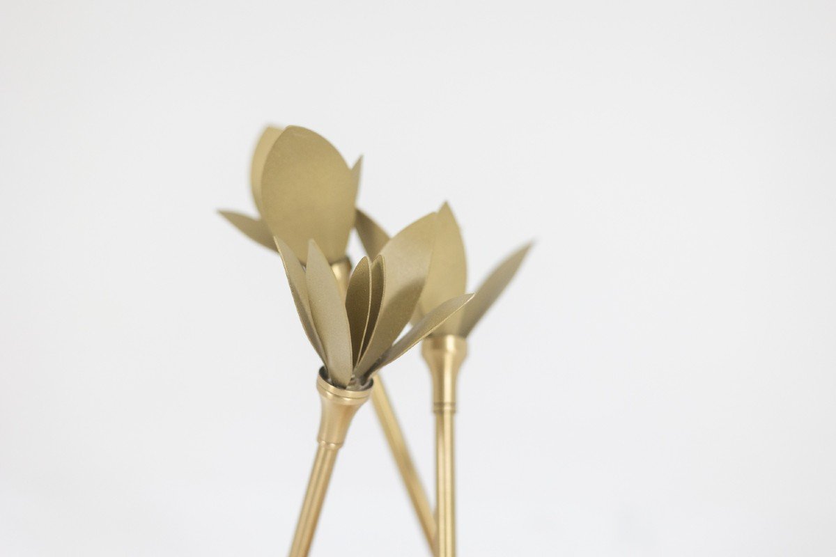 Napkin Holder In Matt Gold Brass With Its Wooden Base. Contemporary. Ls5957309m-photo-2