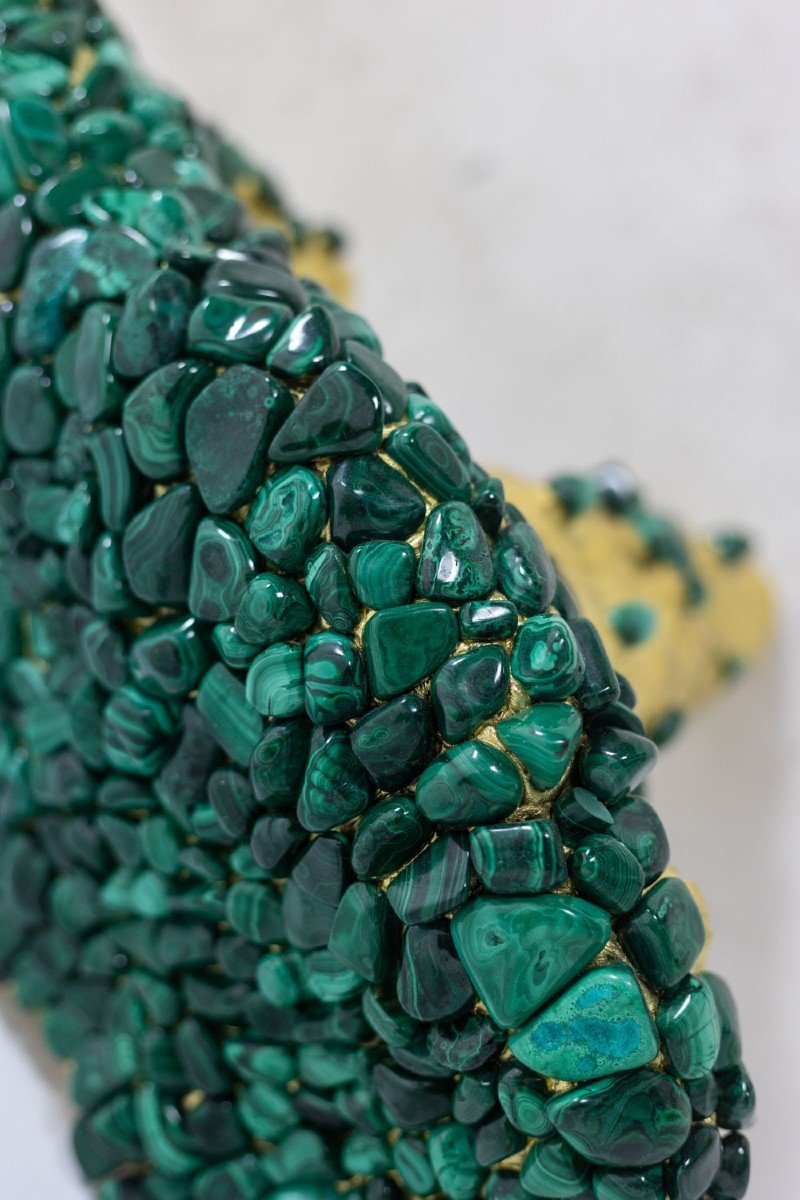 Malachite Console Decorated With Stalactites. Contemporary Work.  Ls60027805g-photo-4