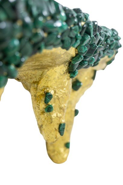 Malachite Console Decorated With Stalactites. Contemporary Work.  Ls60027805g-photo-1