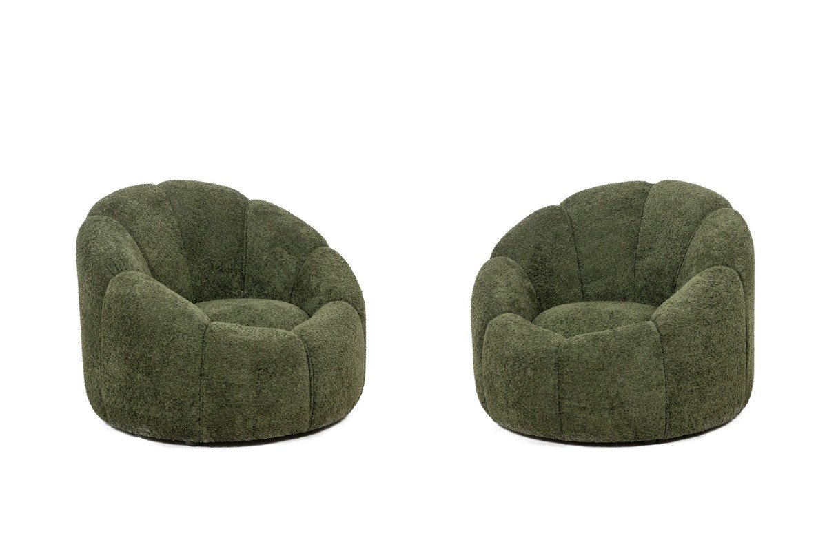 Paire De Fauteuils En Tissu à Bouclettes. Contemporain. Ls62021908p