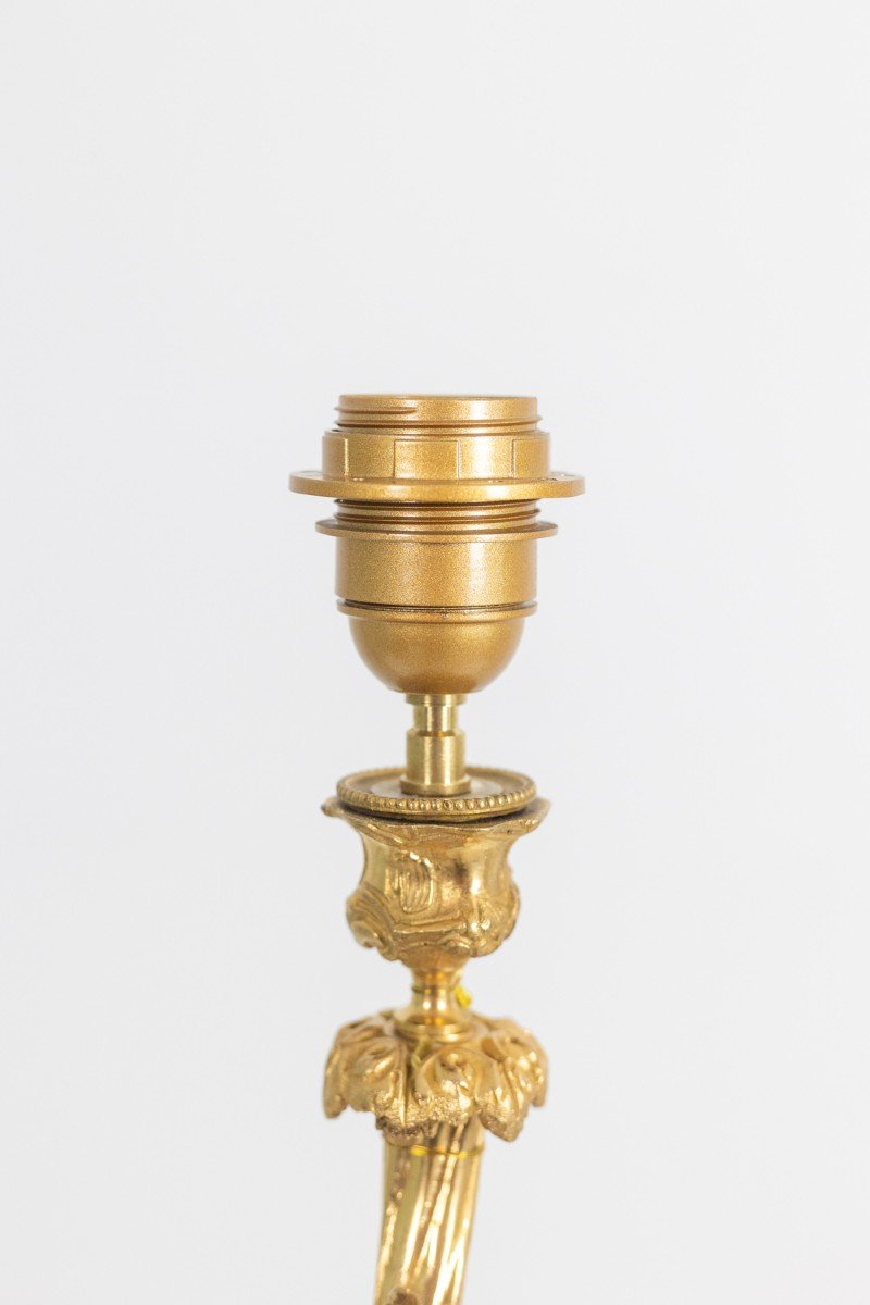 Bronze Lamp Representing A Putti, Marble Base. Circa 1880. Ls60321009g-photo-3