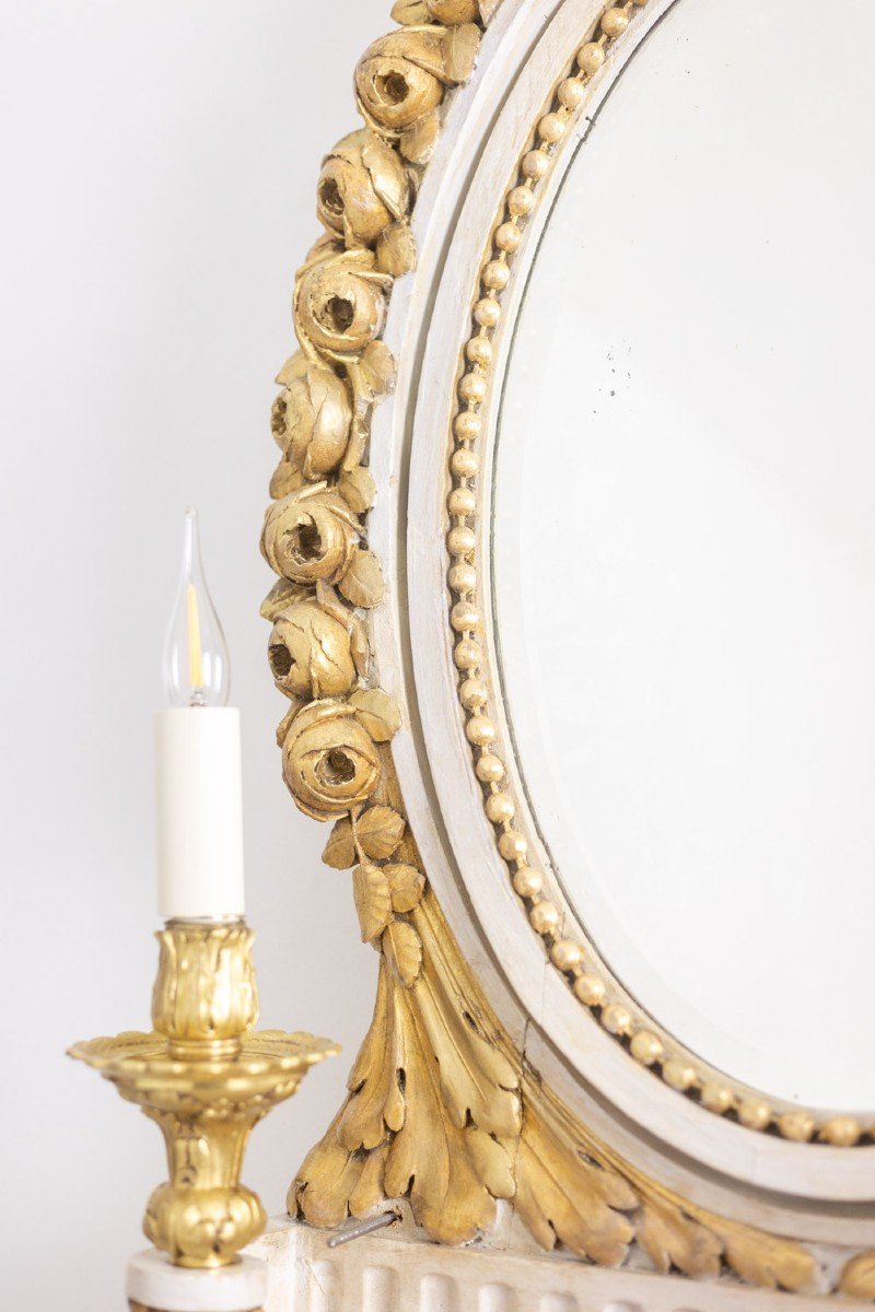 Console In Gilded And Lacquered Wood In Louis XVI Style. Circa 1900. Ls48851756q-photo-3