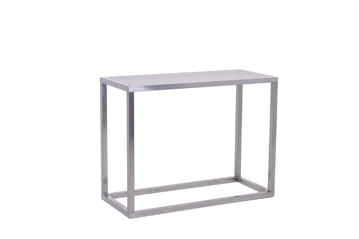 Maison Jansen. Console En Aluminium Brossé. Années 1970. Ls6176108p