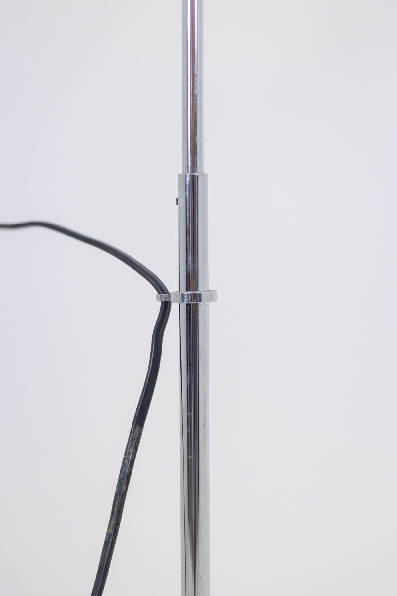 Maison Jansen. Polished And Brushed Metal Floor Lamp. 1970s. Ls6178189a-photo-2