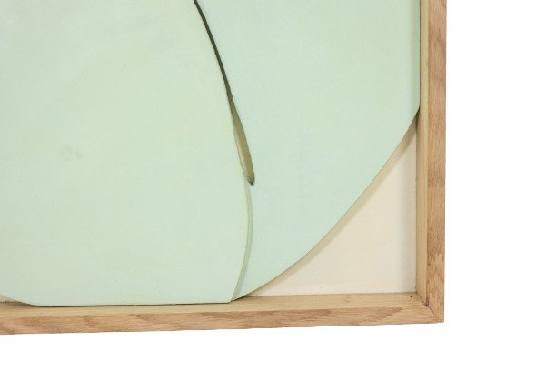 Sculpted Panel In Celadon-colored Lacquer. Contemporary. Ls61863368p-photo-3