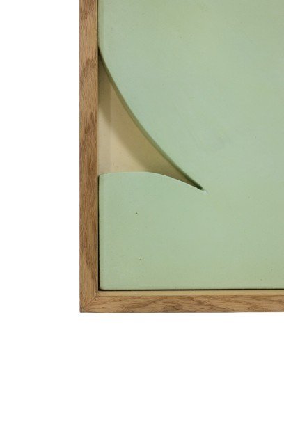 Sculpted Panel In Celadon-colored Lacquer. Contemporary. Ls61863368p-photo-4