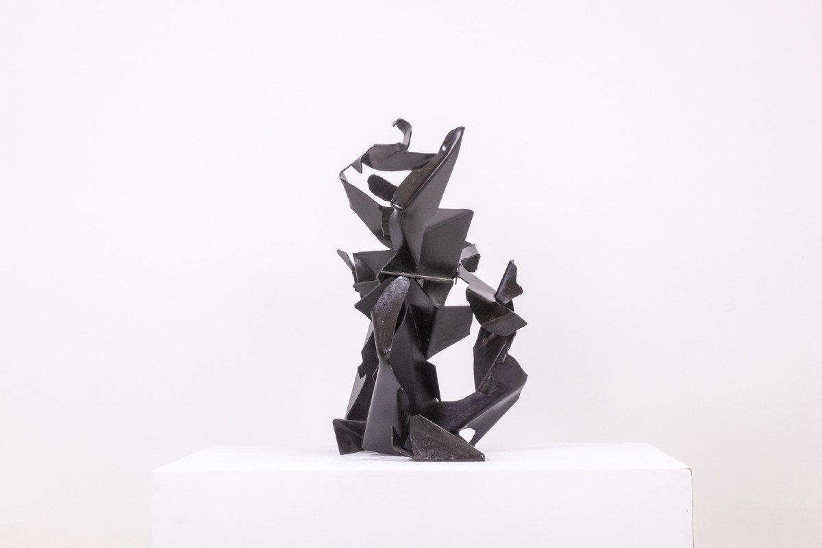 Jean Campa. Abstract Patinated Iron Sculpture. 1980s. Ls62191309u-photo-3