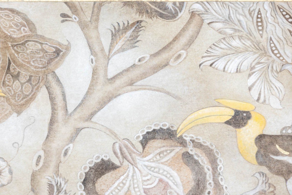 Toile Peinte Représentant Des Toucans. Travail Contemporain.ls62731089p-photo-1