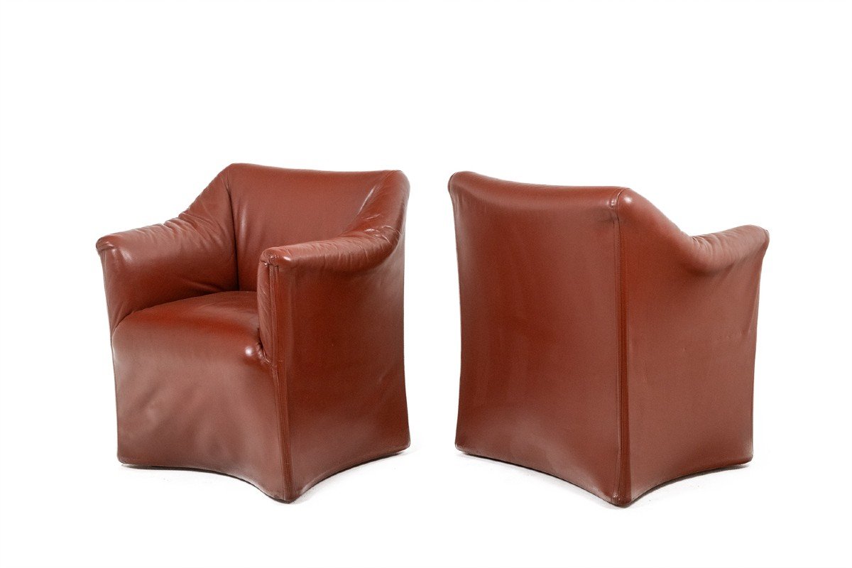 Mario Bellini For Cassina. Pair Of “tentazione” Armchairs. 1960s.ls6278856t