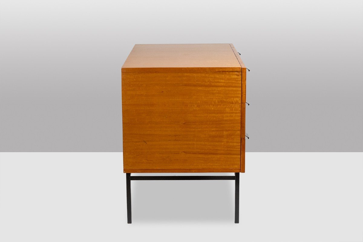 André Monpoix. Chest Of Drawers In Varnished Blond Cherry. 1960s.ls62821109m-photo-1