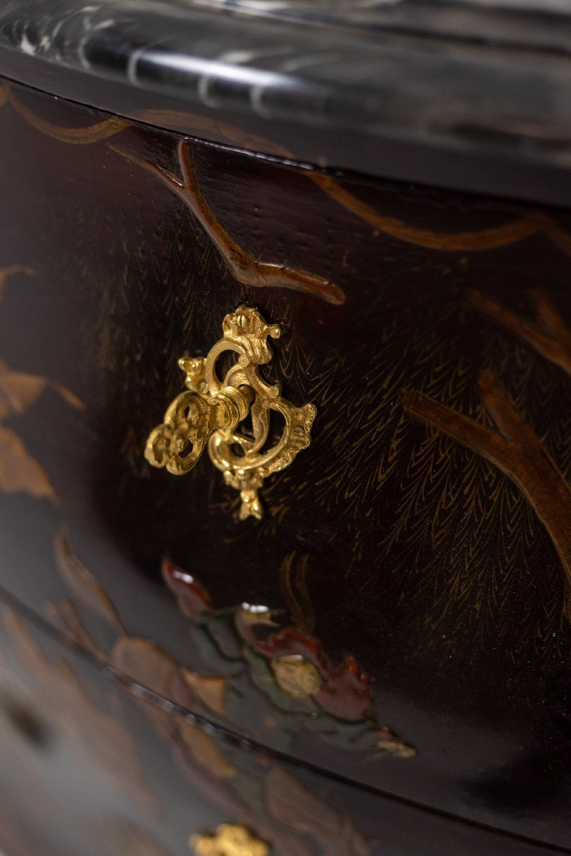 Lacquer Saute Chest Of Drawers With Marble. 1950s.ls4011-photo-4