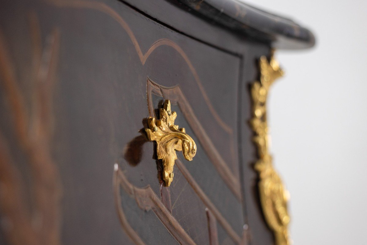 Lacquer Saute Chest Of Drawers With Marble. 1950s.ls4011-photo-5