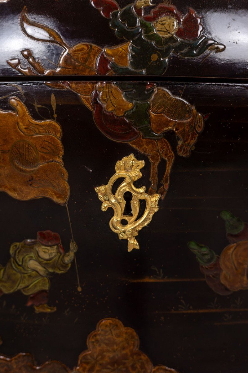 Lacquer Saute Chest Of Drawers With Marble. 1950s.ls4011-photo-7