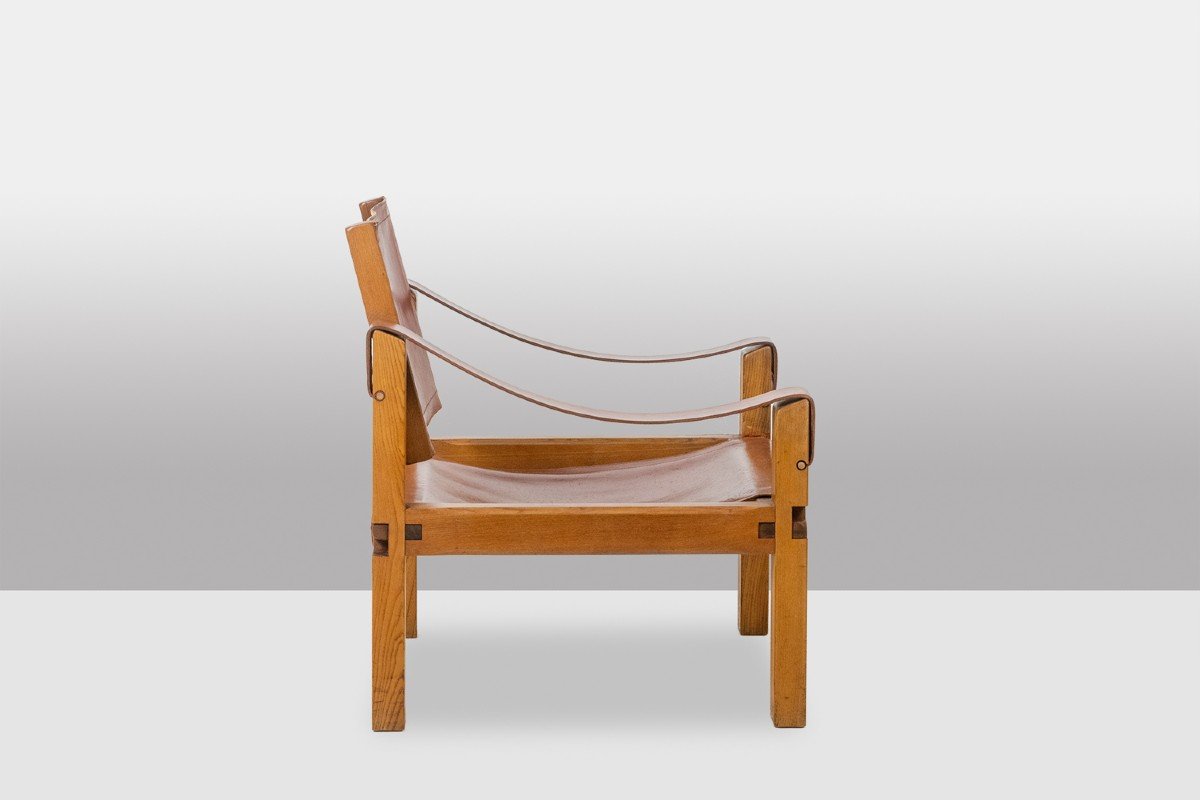 Pierre Chapo. Pair Of S10x Model Armchairs In Elm. Circa 1970. Ls63302609p-photo-4