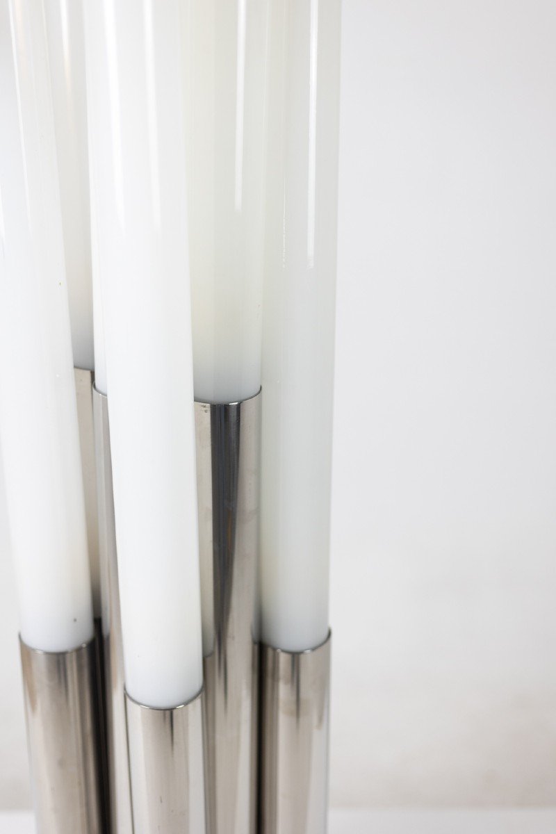 “organ” Floor Lamp Or Floor Lamp In Opalescent Glass. Circa 1970. Ls6363889f-photo-3