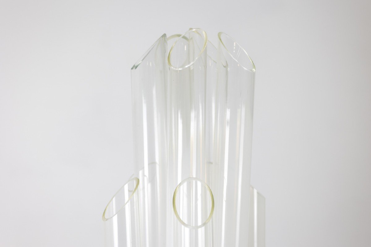 “organ” Floor Lamp Or Floor Lamp In Opalescent Glass. Circa 1970. Ls6363889f-photo-4