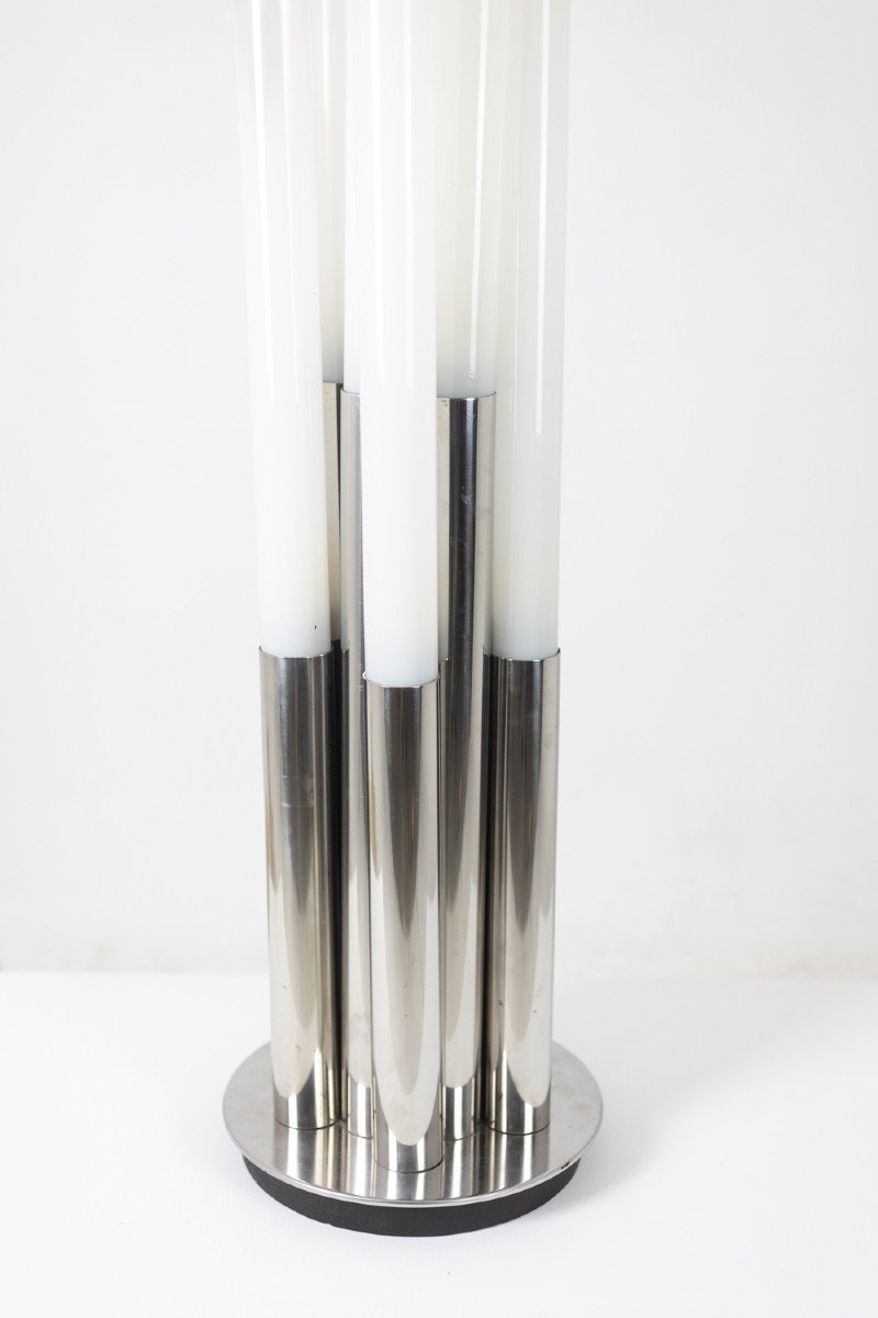 “organ” Floor Lamp Or Floor Lamp In Opalescent Glass. Circa 1970. Ls6363889f-photo-6