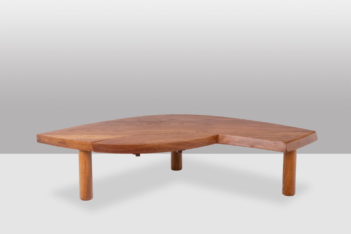 Pierre Chapo. “t22” Model Coffee Table In Elm. 1980s. Ls64004159k-photo-3