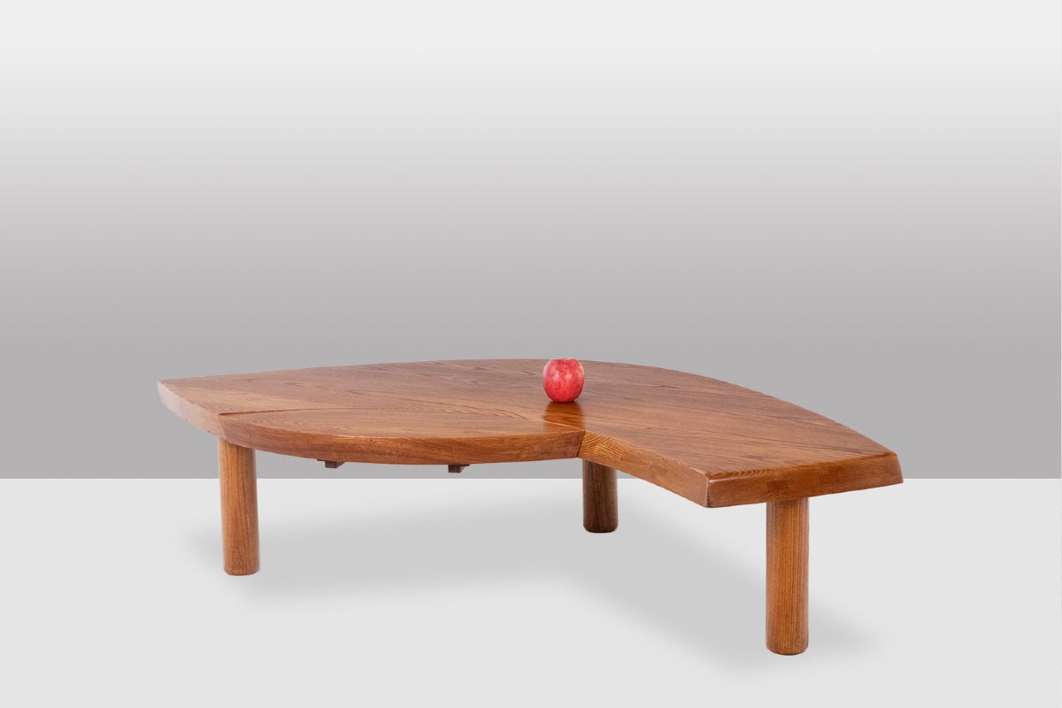 Pierre Chapo. “t22” Model Coffee Table In Elm. 1980s. Ls64004159k-photo-4