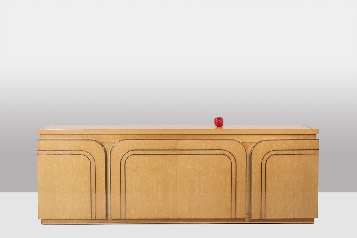 Sideboard With 4 Doors In Birch Wood. 1970s. Ls6402987u-photo-3