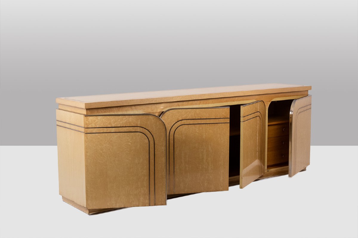 Sideboard With 4 Doors In Birch Wood. 1970s. Ls6402987u-photo-4