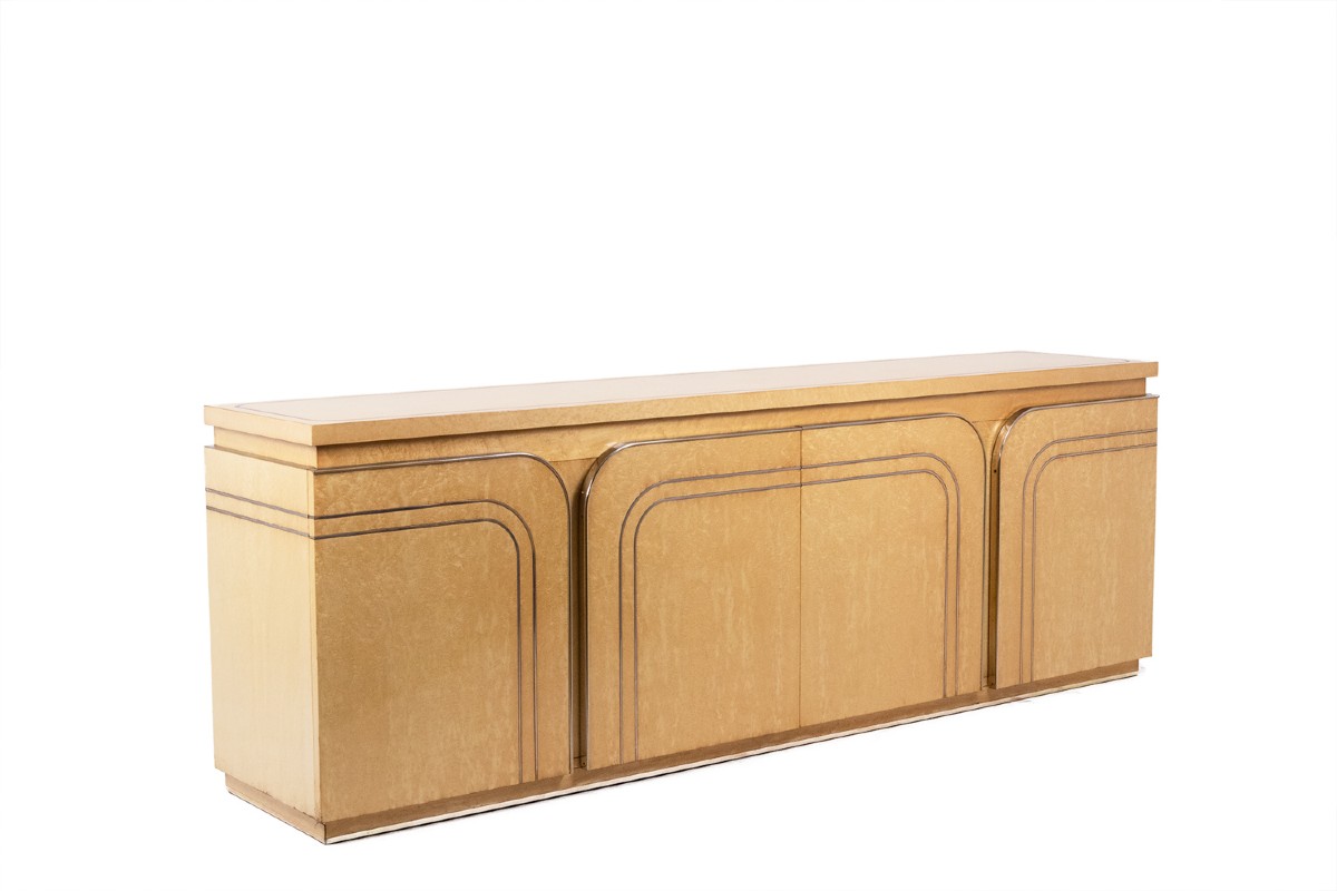 Sideboard With 4 Doors In Birch Wood. 1970s. Ls6402987u