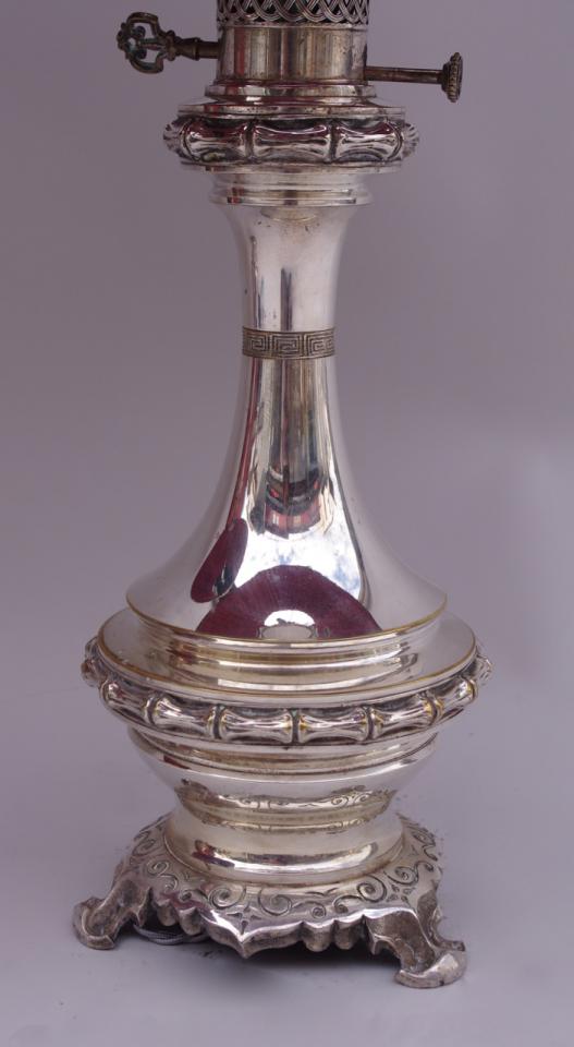 Pair Of Silvered Metal Lamps, 19th Century - Ls1977651-photo-2