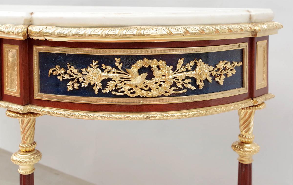 Adam Weisweiler, Louis XVI Style Console Sideboard In Mahogany, 19th Century - Ls32059951-photo-1