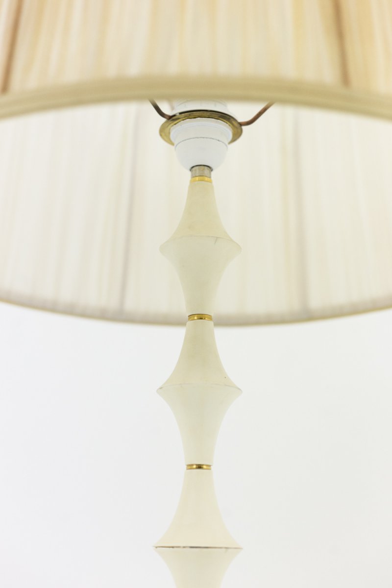 Lamp In White Resin And Gilt Brass, 1970’s - Ls3709321-photo-3