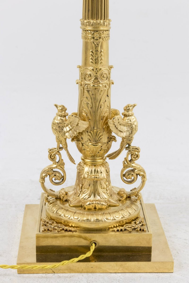 Empire Style Lamp In Gilt Bronze, 1950’s - Ls3893741-photo-3