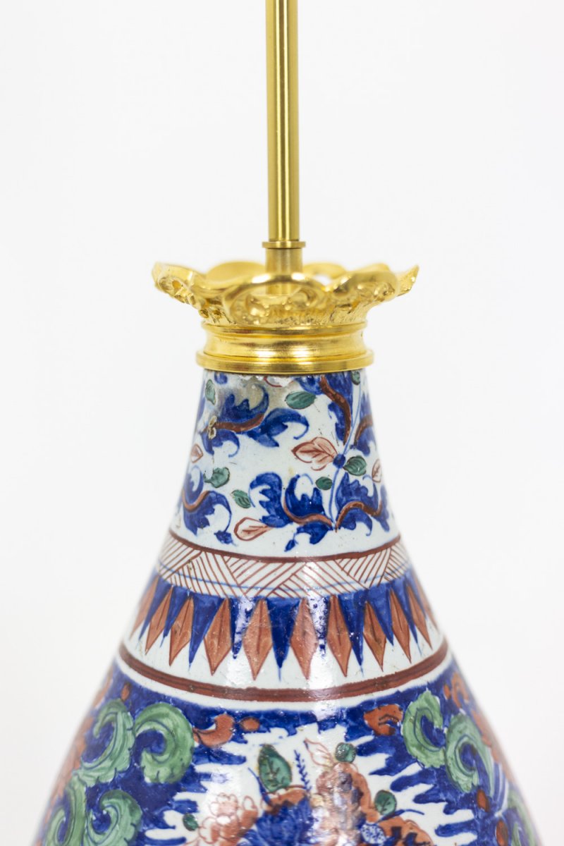 Pair Of Lamps In Delftware And Gilt Bronze, Circa 1880 - Ls4242671-photo-3