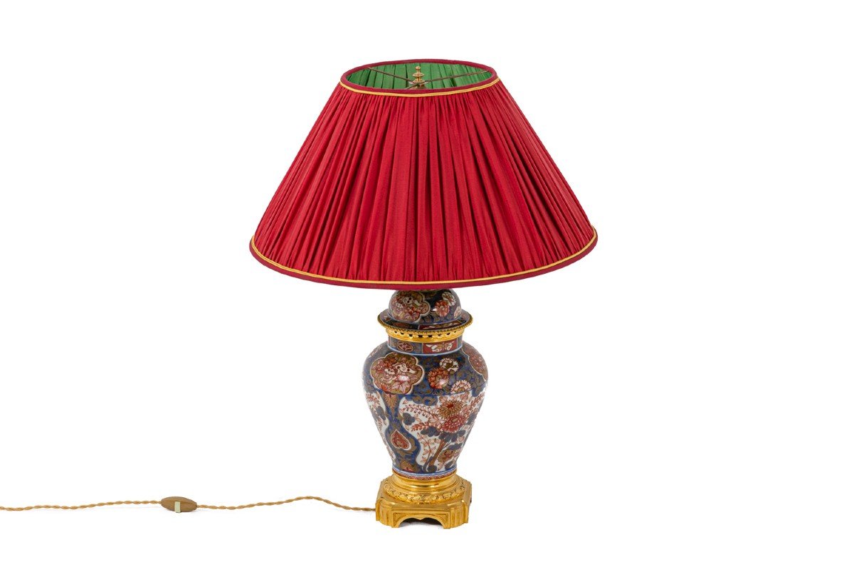 Lampe En Porcelaine Imari Et Bronze Doré, Circa 1880 - Ls31811381-photo-4