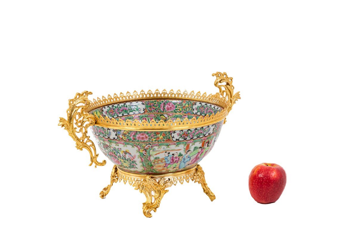 Cup In Canton Porcelain And Gilt Bronze, Circa 1880 - Ls4380485-photo-3