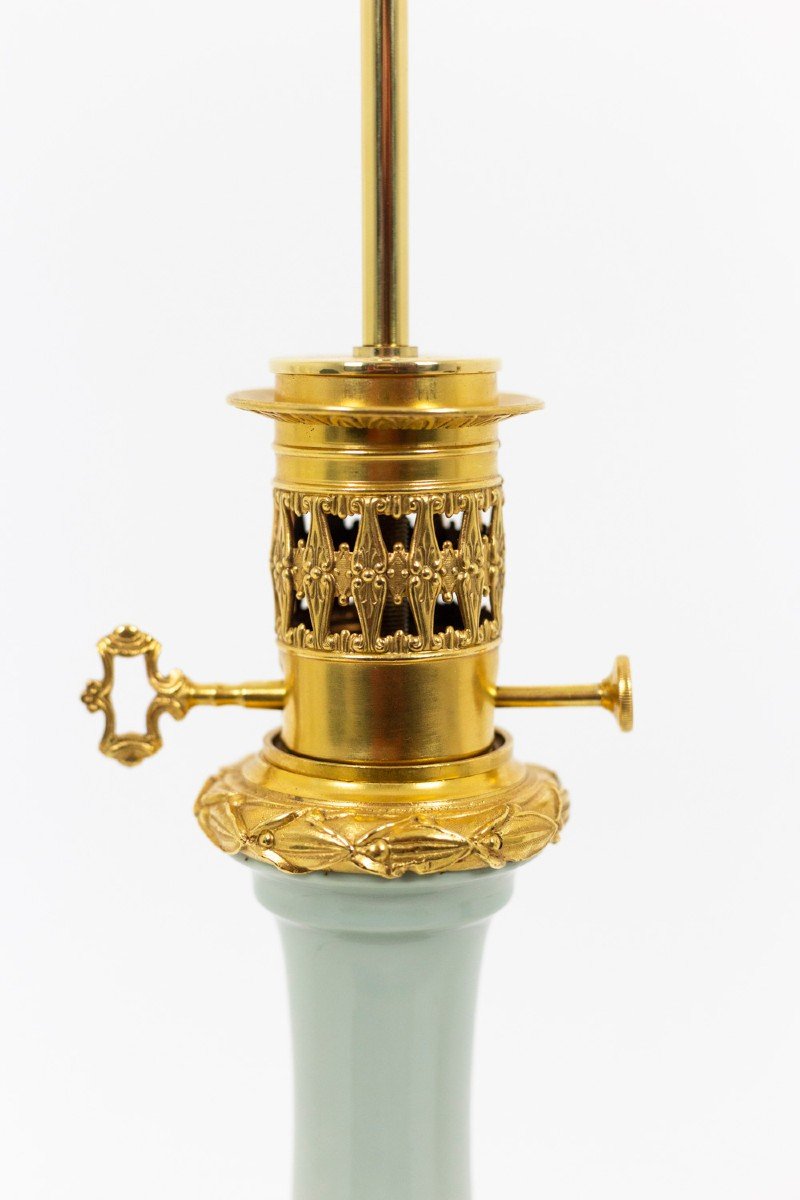 Pair Of Lamps In Celadon Porcelain, Circa 1880 - Ls4364591-photo-3