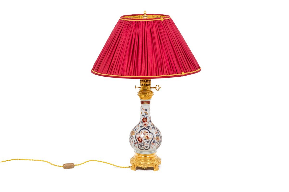 Lampe en porcelaine et bronze, circa 1880, LS3198451