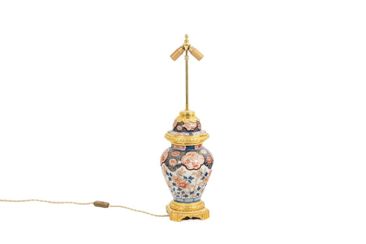 Lampe En Porcelaine D’imari Et Bronze Doré, Circa 1880, LS5057431B-photo-2